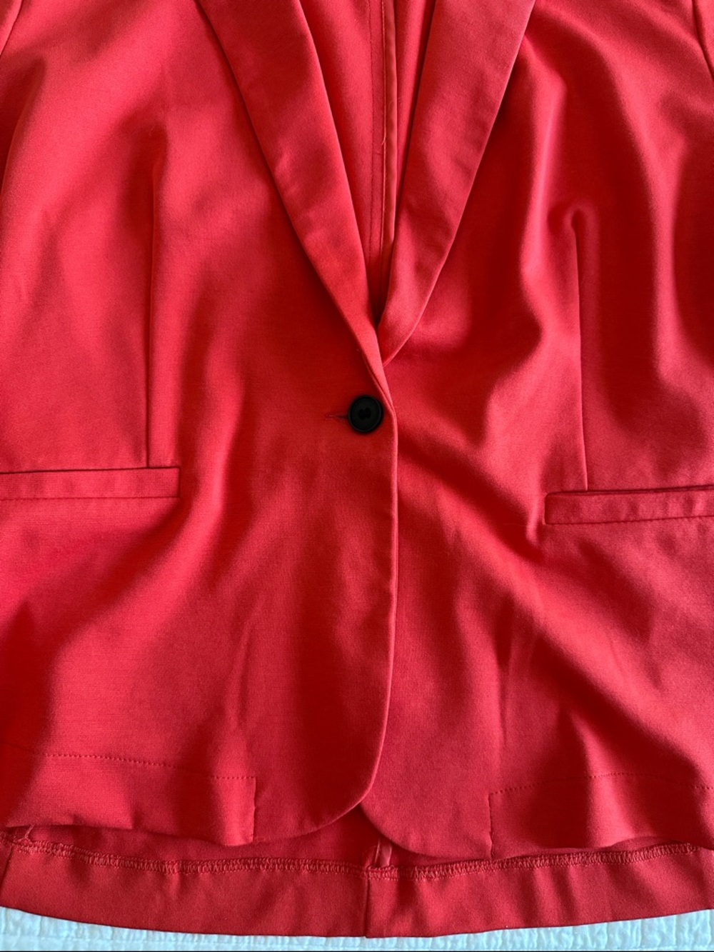 Bright Red Single-Button Blazer - Picture 5 of 6